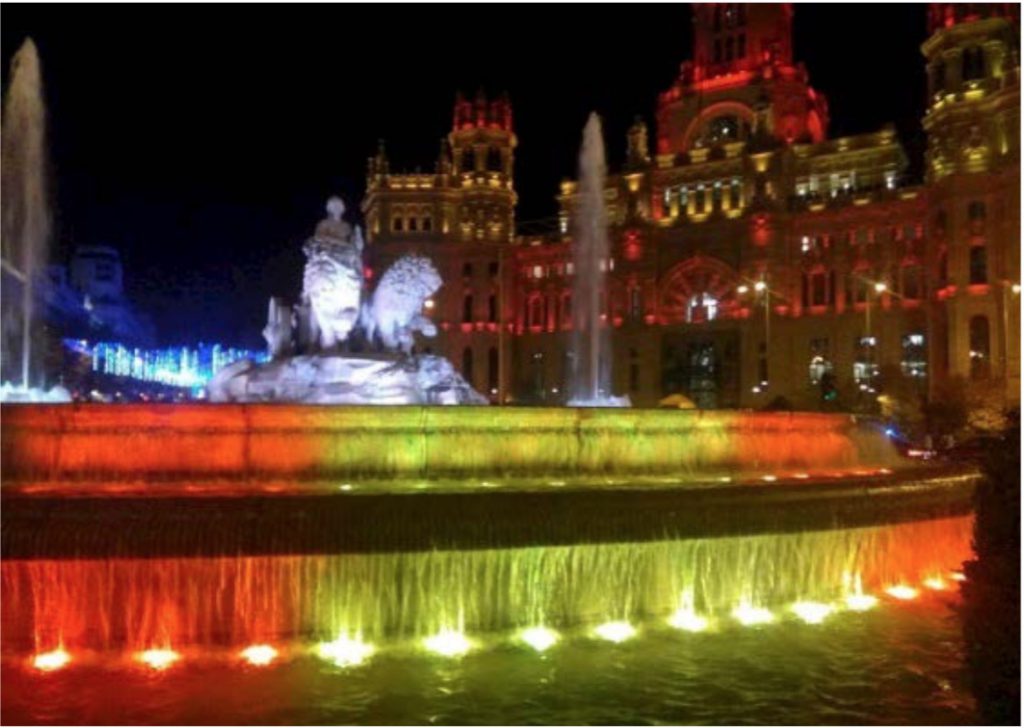 Iluminación de fuentes ornamentales mediante tecnología led